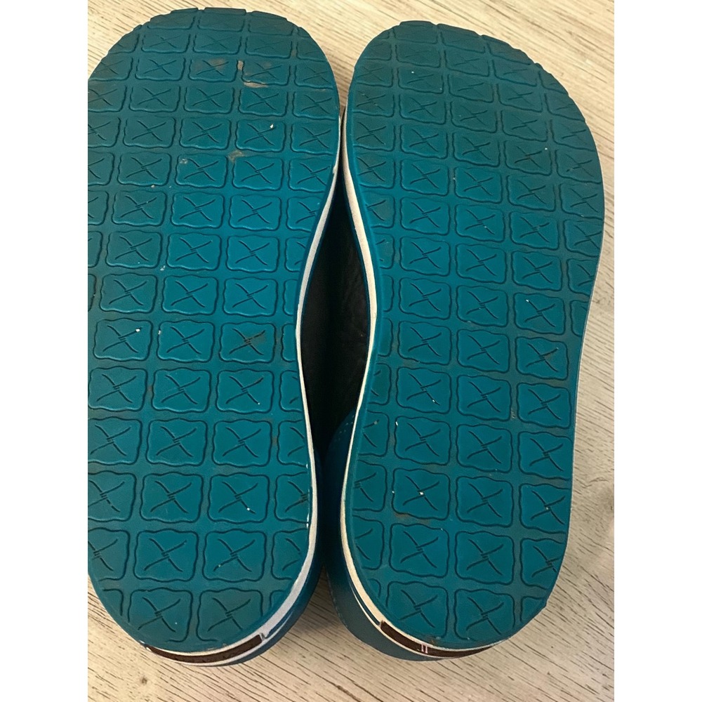 Twisted X Kiltie Fringe Leather Mary Jane SlipOn Brown Teal Women 10 Flat Shoes - Picture 6 of 8